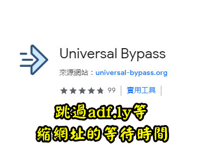 Read more about the article [Chrome]Universal Bypass，跳過adf.ly等縮網址的等待時間
